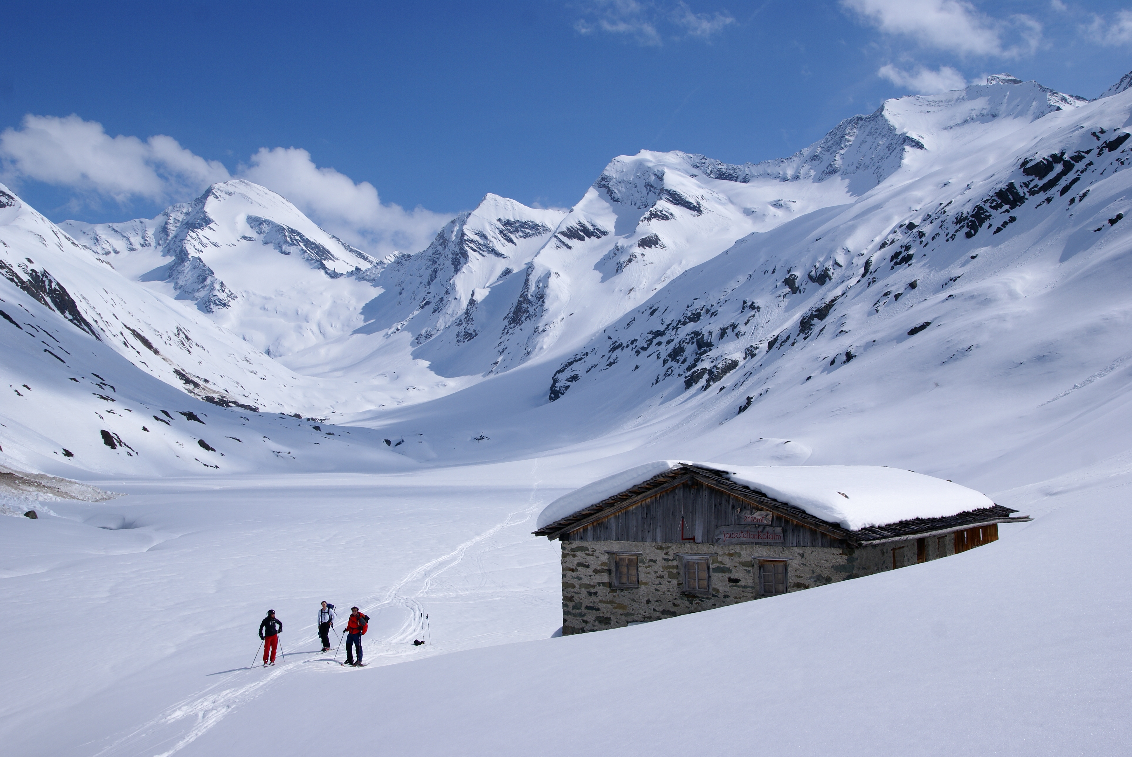 Skitouren von Hütte aus